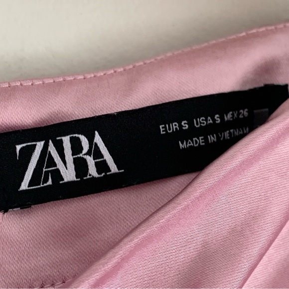 Zara Pink Satin Slip Skirt - Picture 10 of 12